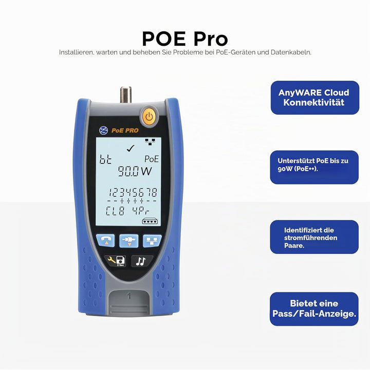 Trend Networks Kabeltester R158006 PoE Pro BT Professionell, Professionell