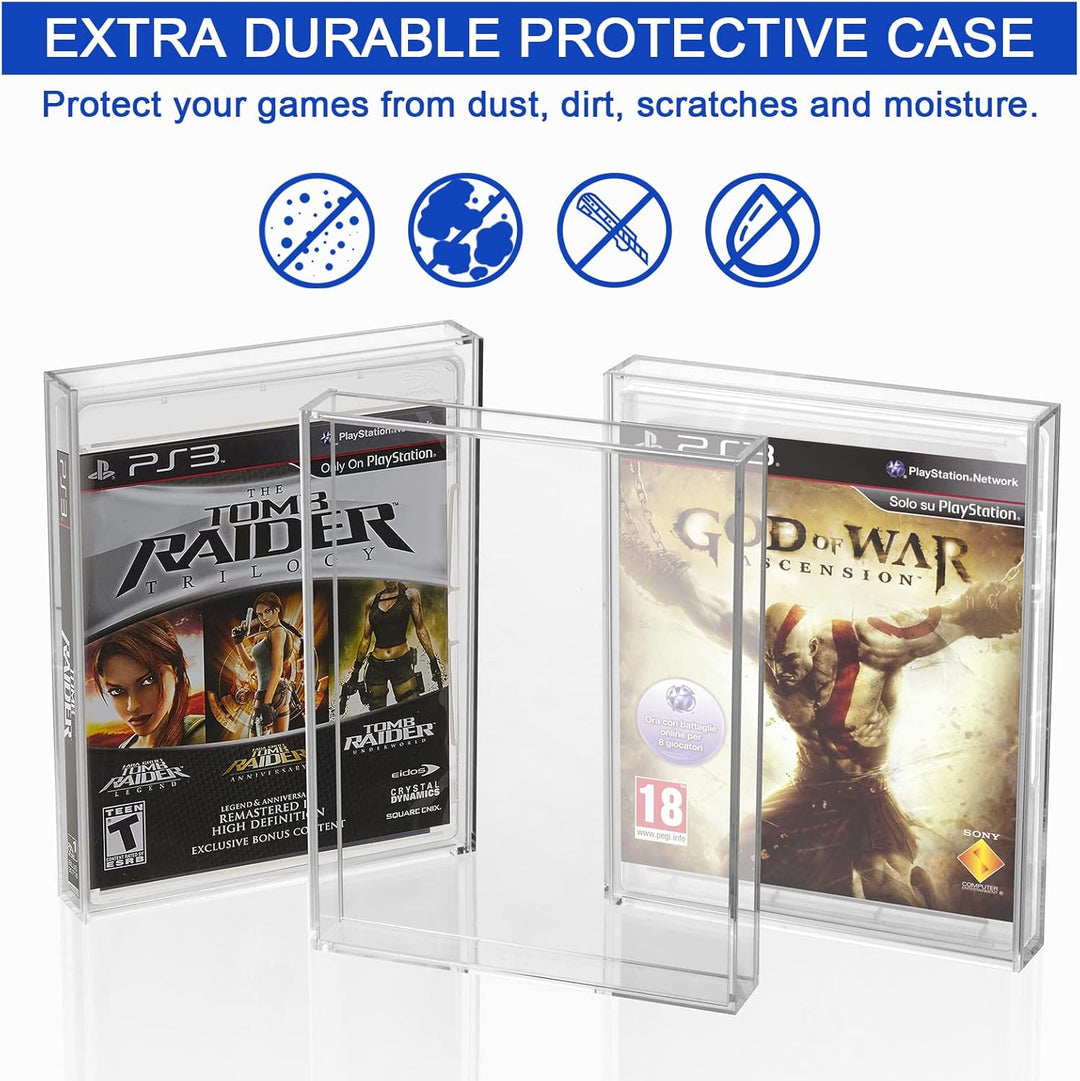 CaSZLUTION Transparente Acryl-Schutzhülle für Videospielbox für PS3, PS4, PS5 und Xbox One, 3 mm dic