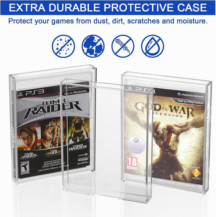 CaSZLUTION Transparente Acryl-Schutzhülle für Videospielbox für PS3, PS4, PS5 und Xbox One, 3 mm dic