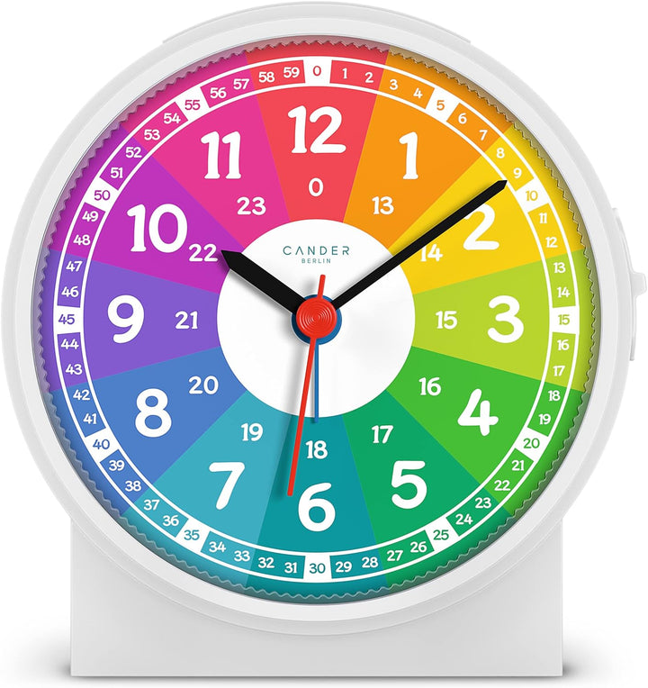 Cander Berlin MNU 1009 R Kinderwecker Wecker Kinder lautlos bunt geräuschlos Licht Snooze Tischuhr B