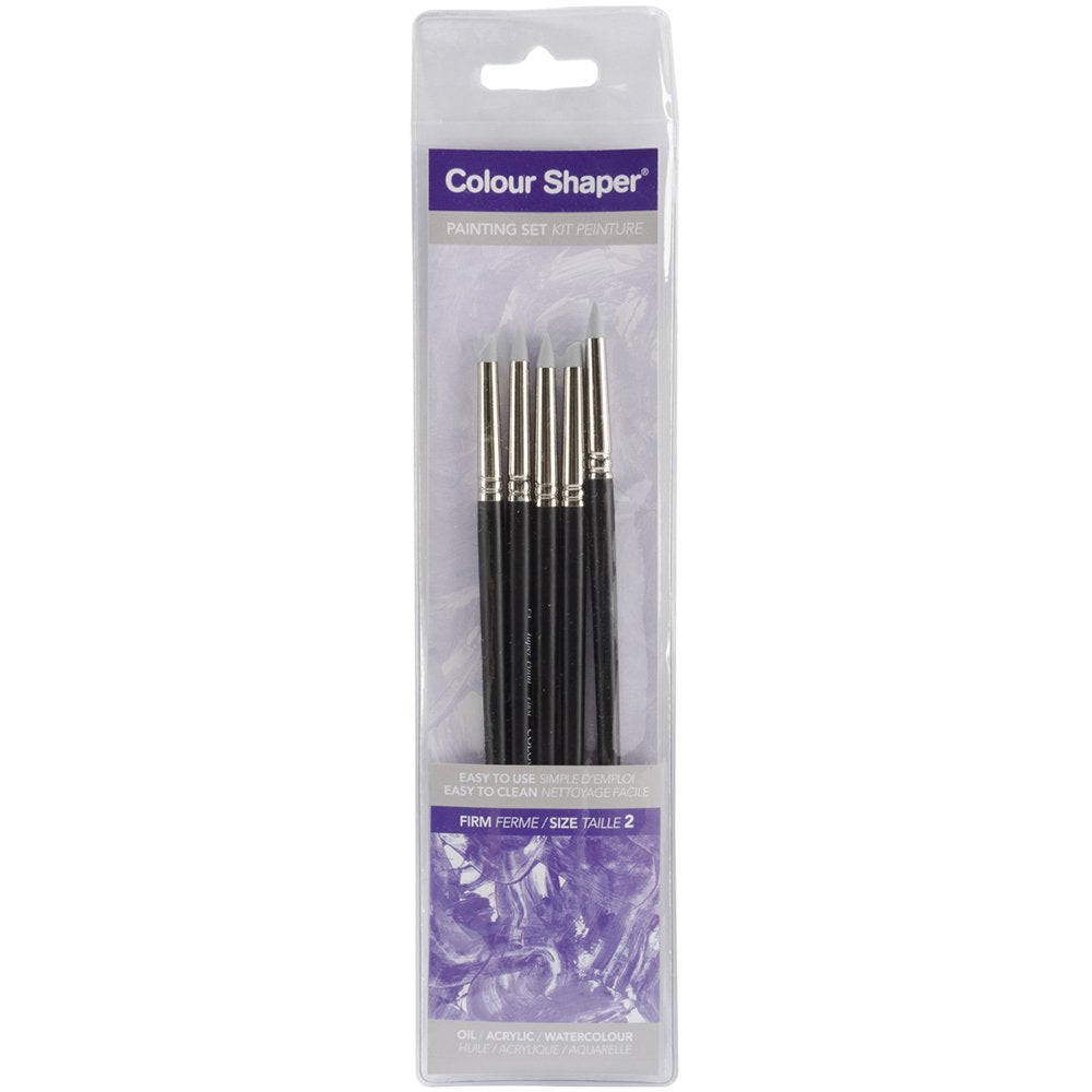 Colour Shaper CSH12902 Gummipinsel-Set, Grösse 2, graue Spitze