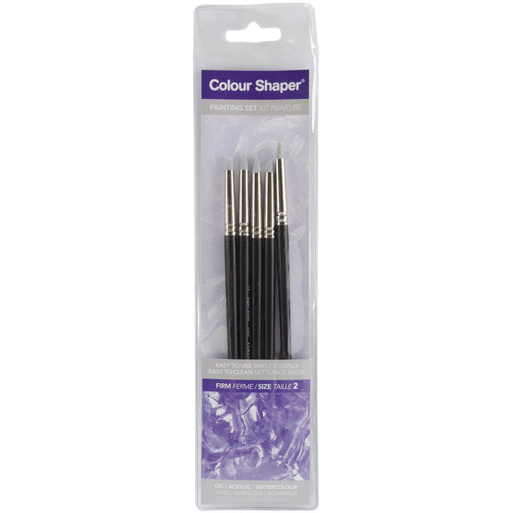 Colour Shaper CSH12902 Gummipinsel-Set, Grösse 2, graue Spitze