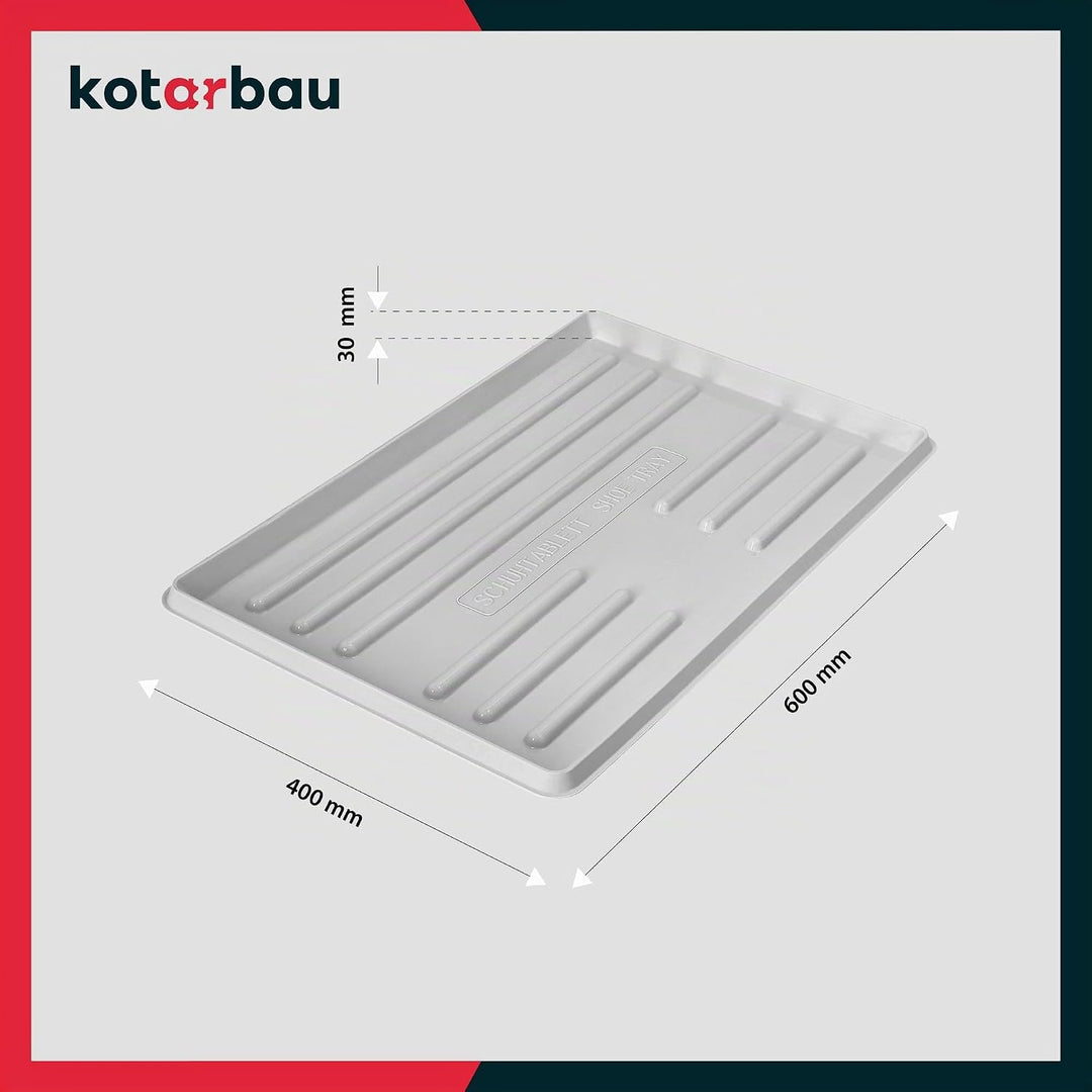 KOTARBAU® Schuhabtropfschale 60x40cm Abtropfmatte Schuhe Grau Schuhmatte Abtropfmatte Kunststoff Sch
