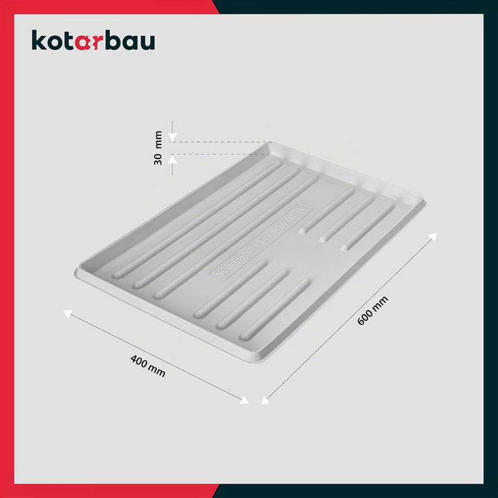 KOTARBAU® Schuhabtropfschale 60x40cm Abtropfmatte Schuhe Grau Schuhmatte Abtropfmatte Kunststoff Sch