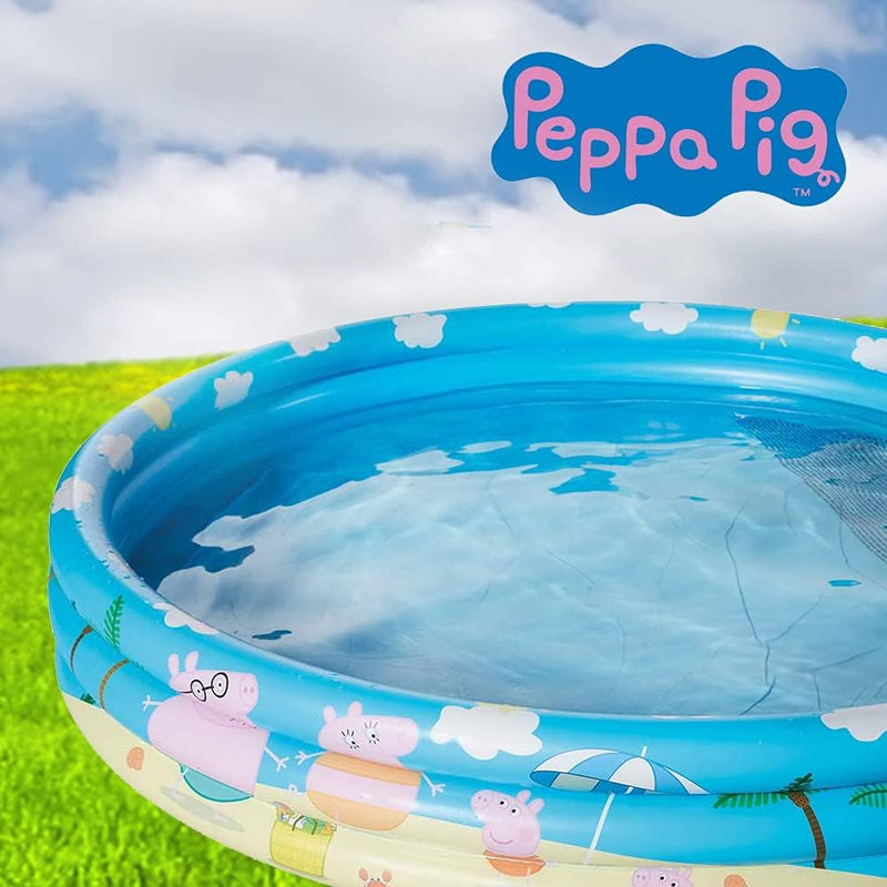 Smart-Planet Planschbecken Peppa Pig aufblasbar - 150 x 25 cm - 3-Ring-Pool Peppa Wutz - Kinderpool