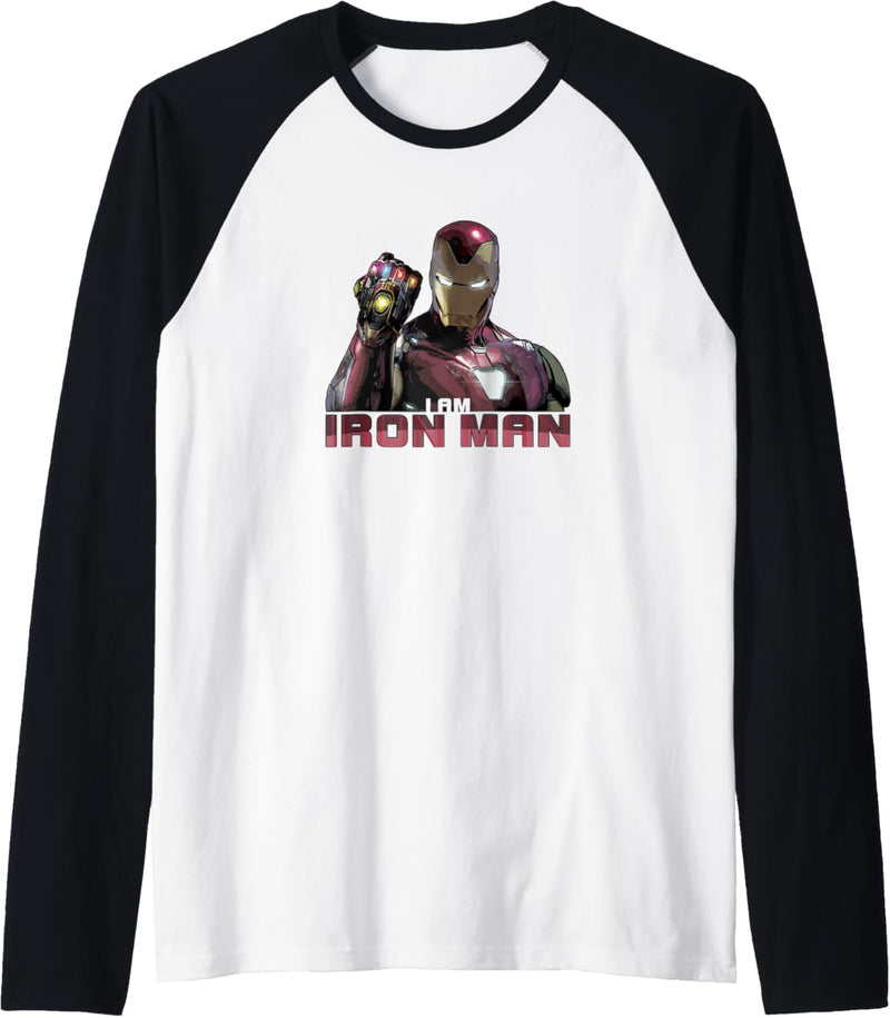 Marvel Avengers Endgame I Am Iron Man Movie Quote Portrait Raglan