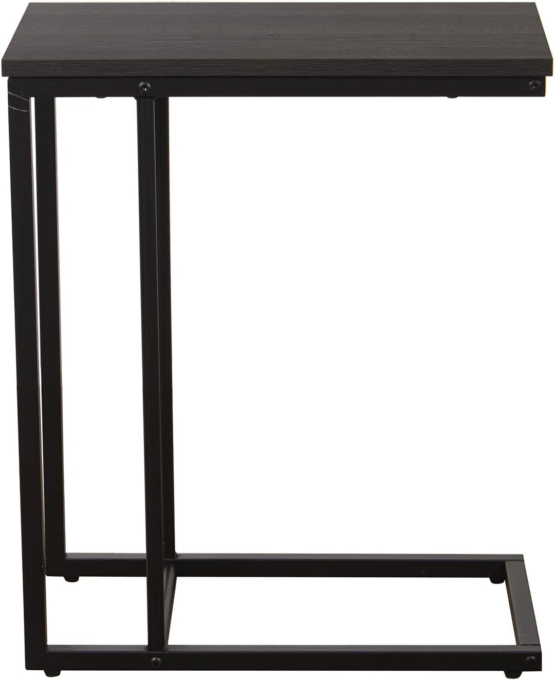 DRW Beistelltisch aus Metall und MDF in Schwarz 50 x 30 x 60 cm, ESTANDAR