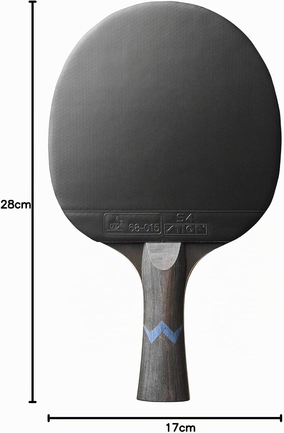 Stiga Royal 4-Star Table Tennis Ping Pong Bat, Black/Red Einzelbett, Einzelbett