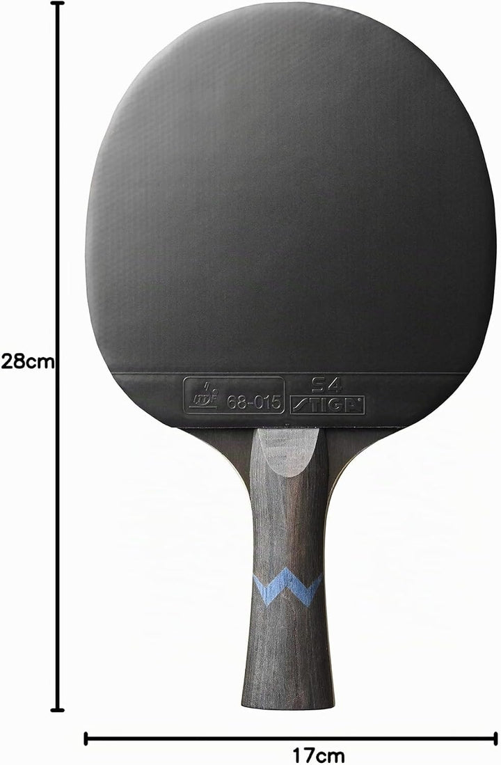 Stiga Royal 4-Star Table Tennis Ping Pong Bat, Black/Red Einzelbett, Einzelbett