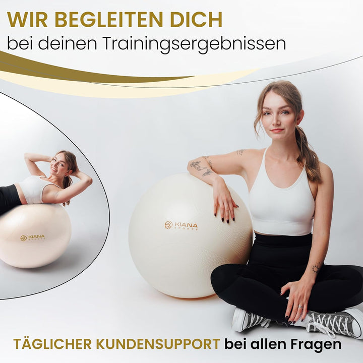 Gymnastikball &amp; Sitzball - 4 Grössen - Deutsche Entwicklung - Rutschfester Yoga Ball mit Noppen - Ex