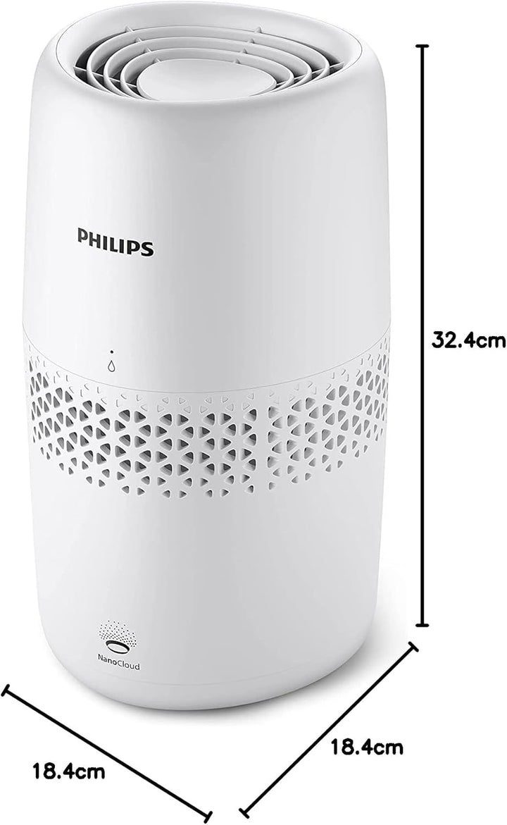 Philips Verdunstungsluftbefeuchter Serie 2000, hygienische Befeuchtung, 99,97% weniger Bakterien, 2
