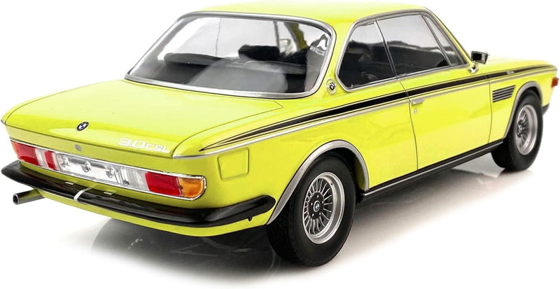 Minichamps 155028130-1:18 BMW 3.0 CSL-1971-Yellow Sammlerauto Miniaturauto, gelb