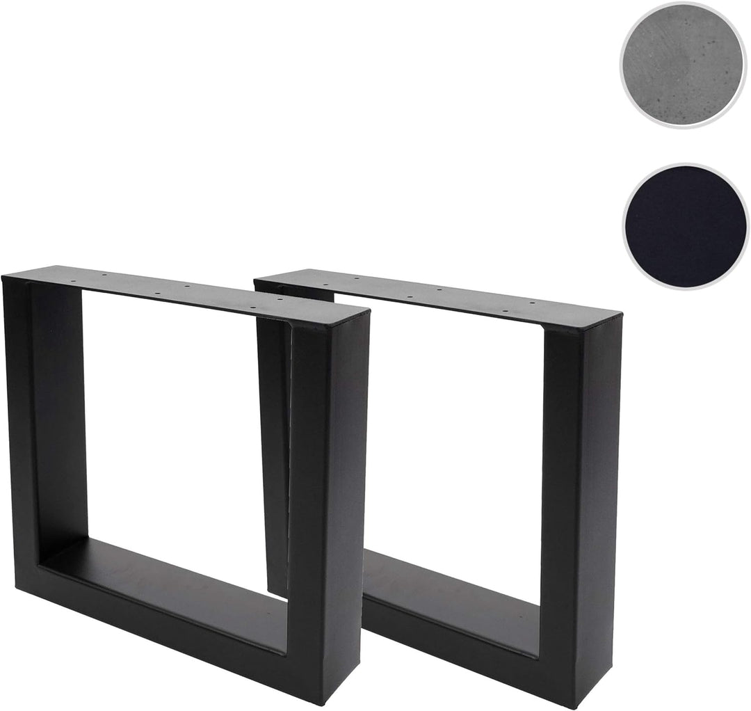 Mendler 2er-Set Tischbein HWC-H33, für Couchtisch Sitzbank Tischgestell Tischkufe, Industrial 37x40c