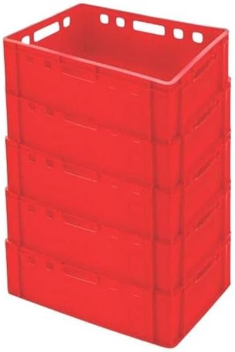 PROREGAL CHEFGASTRO SuperSparSet 5x Eurobehälter Fleischerkasten E2 | HxBxT 20x40x60cm | 41 Liter |