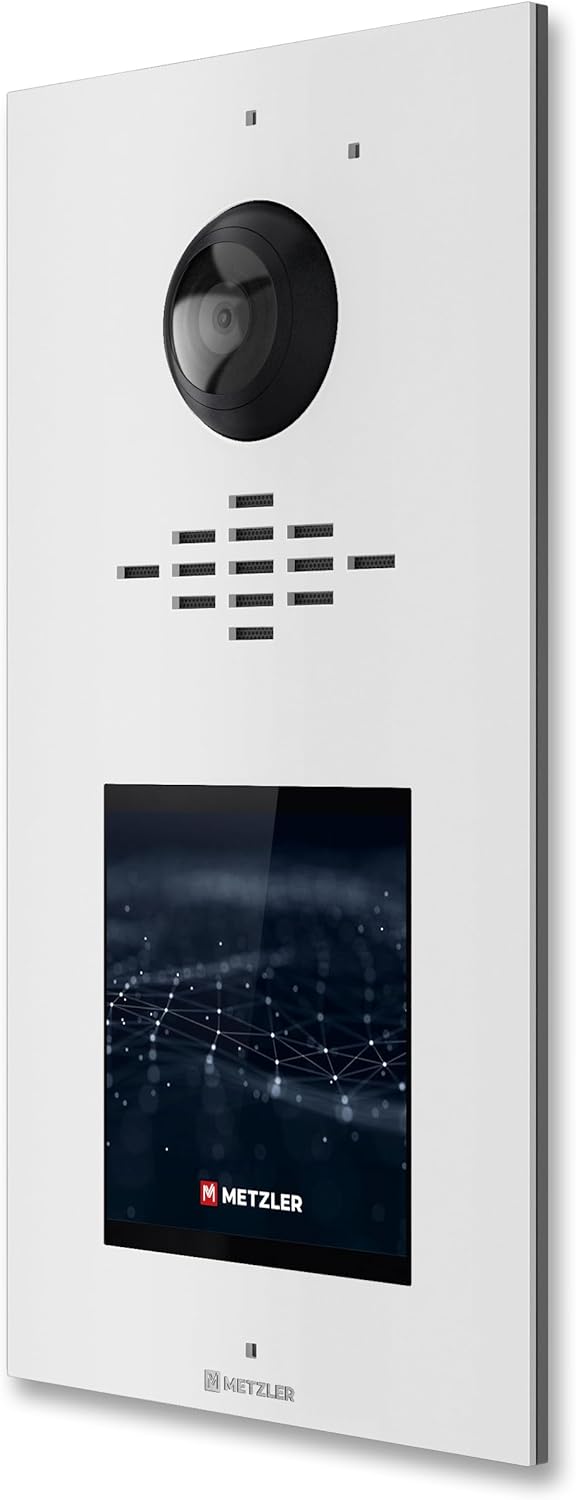 Metzler VDM10 2.0 modulare Video Türsprechanlage in Weiss - 2-Draht - Türklingel mit HD-Kamera, 1-50