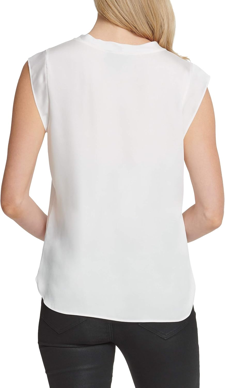 DKNY Damen Foundation Flutter Sleeve Woven Top Foundation Flutter Sleeve Woven Top M Ivy - Ivory, M