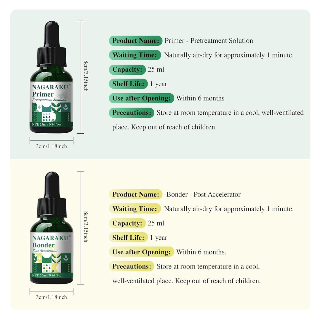 NAGARAKU Wimpern Primer 25ML Vorbereitung für Wimpernverlängerung Reinigt Naturwimpern sanft vor der