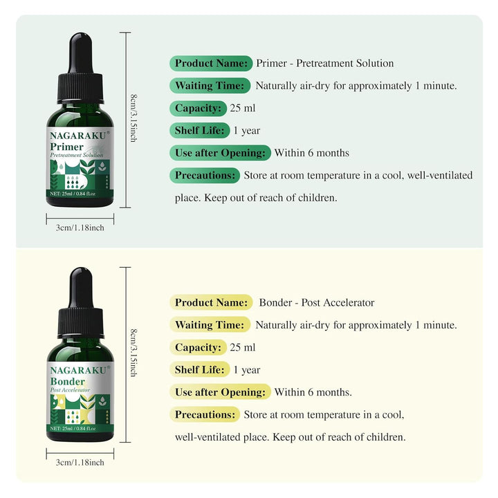 NAGARAKU Wimpern Primer 25ML Vorbereitung für Wimpernverlängerung Reinigt Naturwimpern sanft vor der
