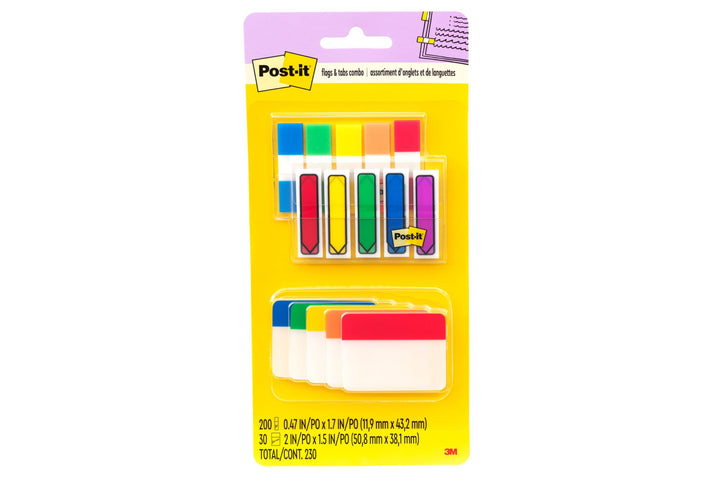 Post-it Flags and Tabs, 200 .47 in. x 1.7 in. Flags, 30 2 in. x 1.5 in. Tabs, TOTAL 230, (686-XLP) 2