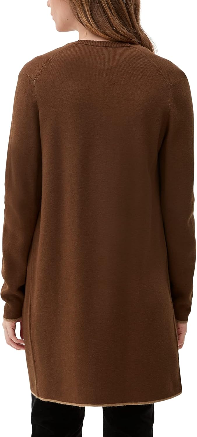 s.Oliver Damen Long Cardigan 40 Braun, 40 Braun