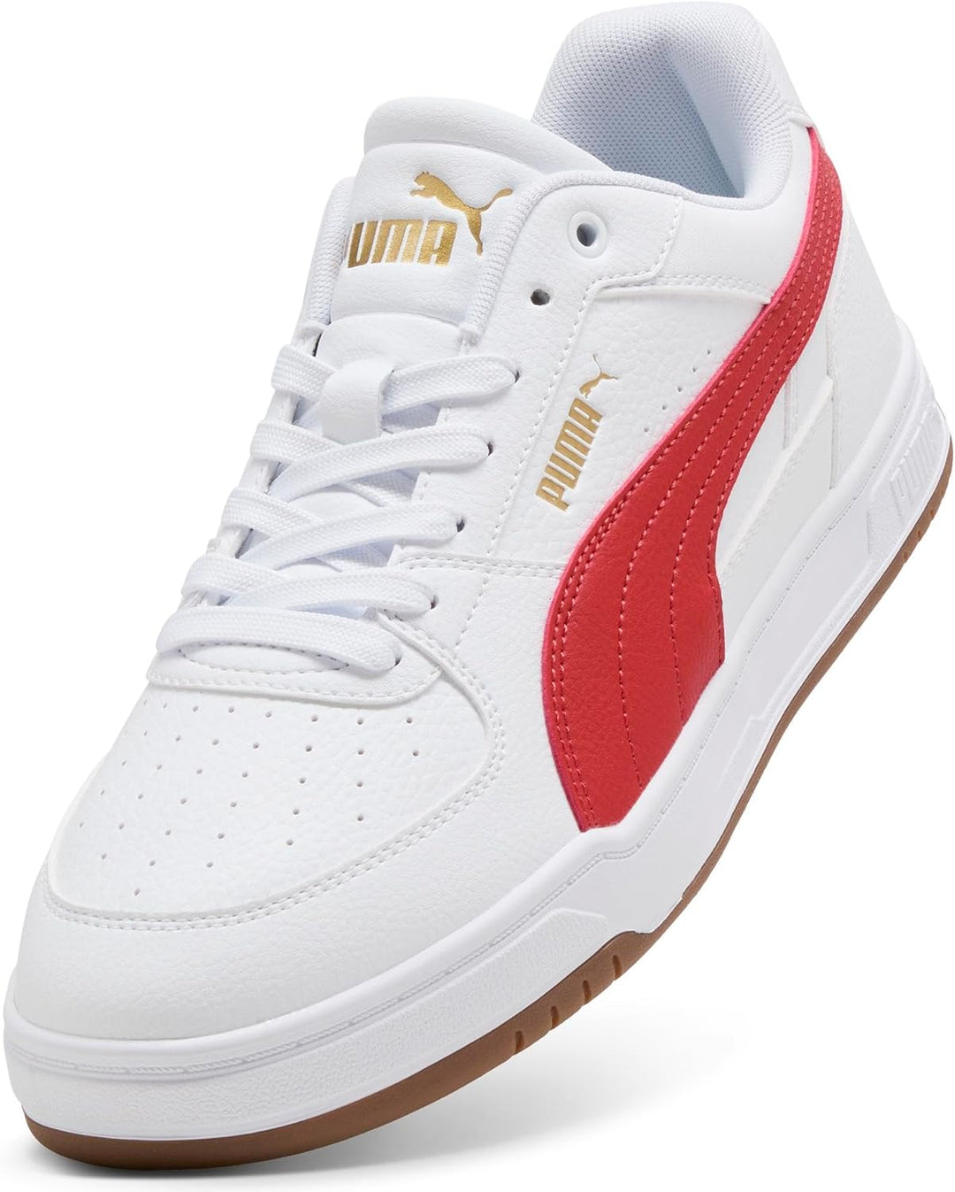 PUMA Unisex Caven IiiSneaker 36 EU White Candy Apple Gum Red Beige, 36 EU White Candy Apple Gum Red