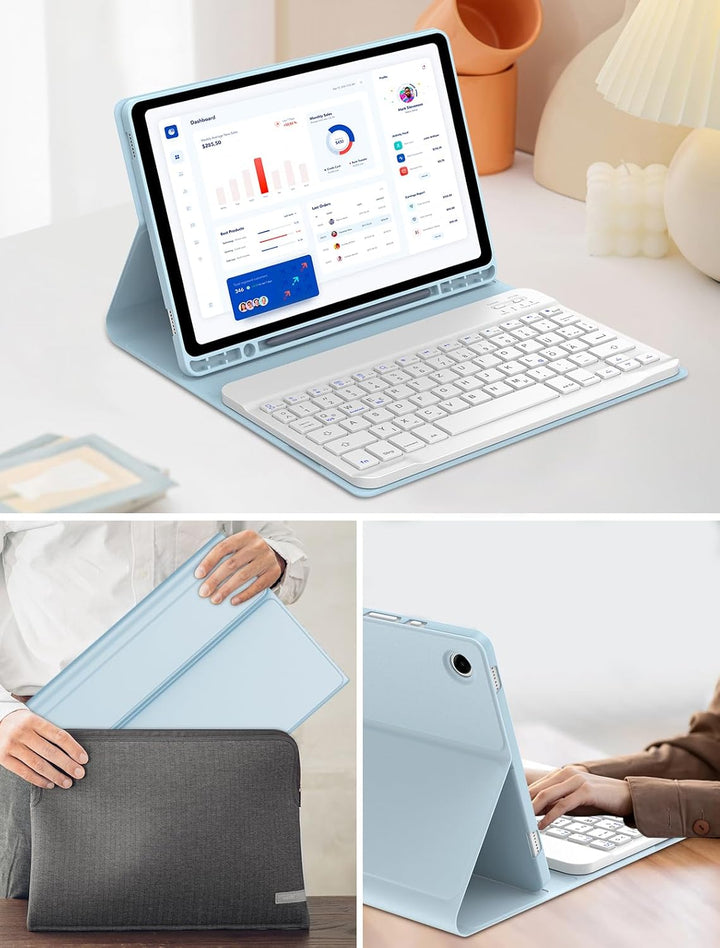 Tastatur Hülle Für Samsung Galaxy Tab A9 Plus 11 Zoll 2023, Tastatur Für Samsung Galaxy Tab A9+ 11 S