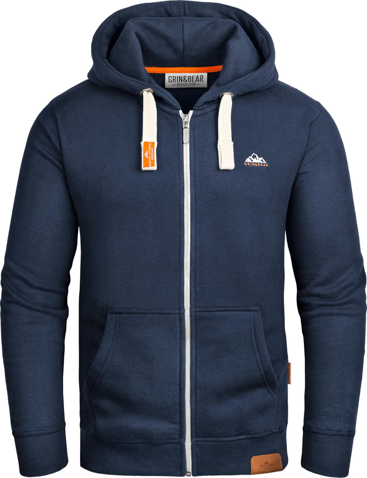 Grin&Bear Hoodie Herren Sweatshirt Pullover GEC022 S Navy, S Navy