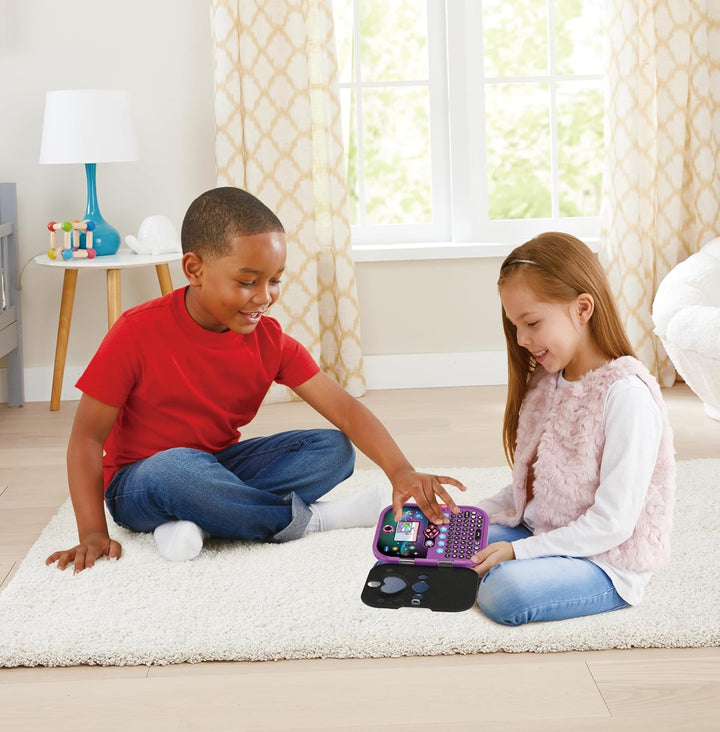 VTech KidiSecrets Selfie Music 2.0 Black Version, interaktives geheimes Tagebuch für Kinder mit Dual