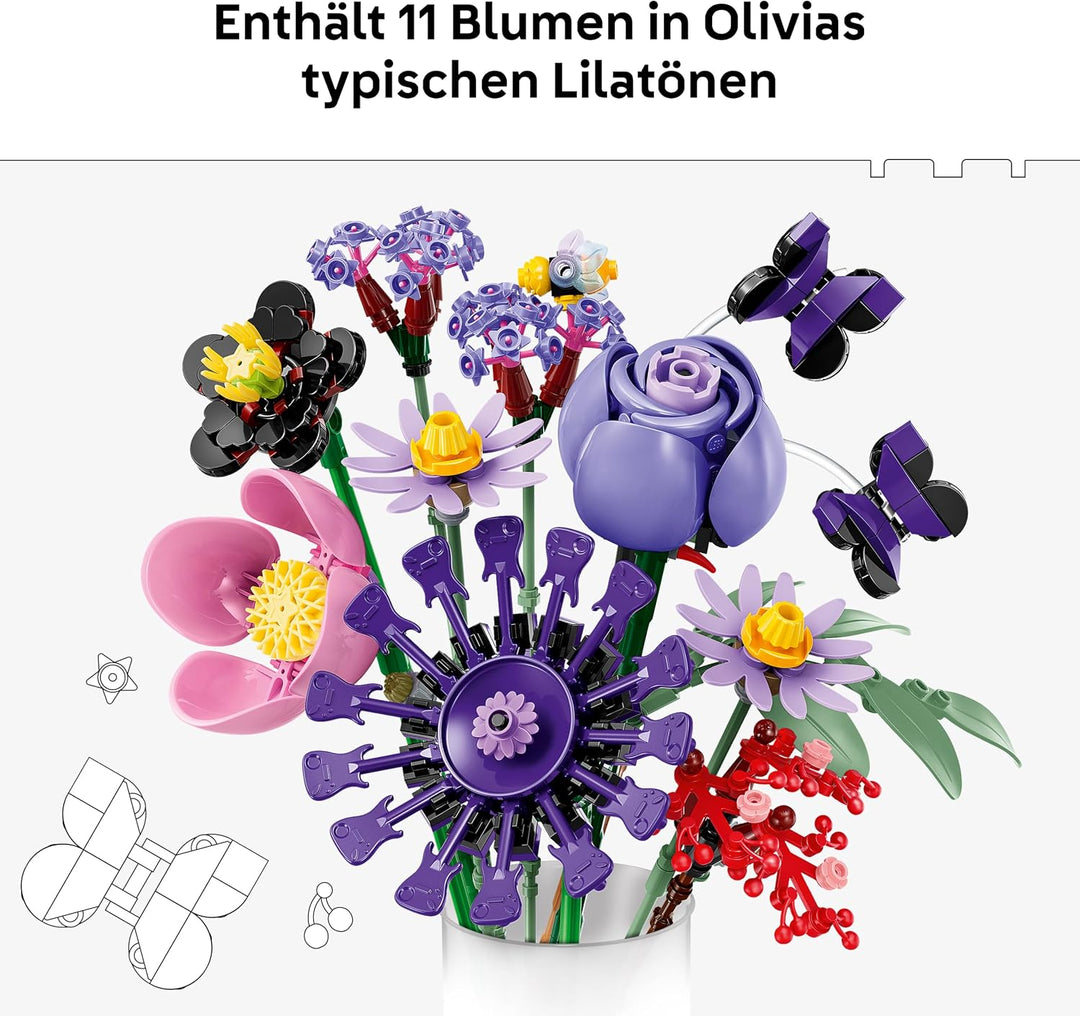 LEGO Botanicals Editions Olivia Rodrigos Blumenstrauss - 11 künstliche Blumen mit Rosen &amp; Tulpen - Z