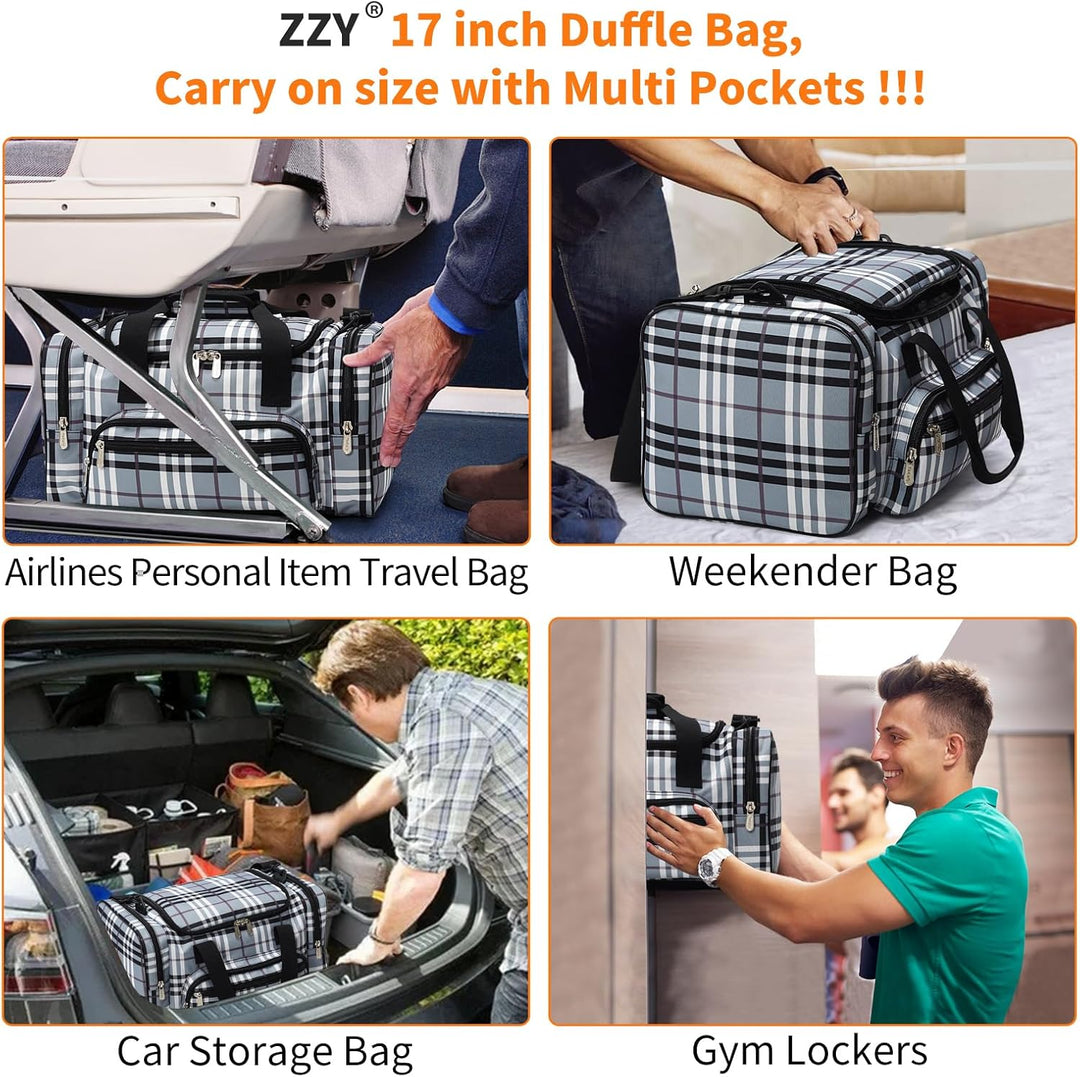 ZZY Sporttasche klein, 25L Gym Tasche, Fitness Tasche Trainingstasche für Weekender Reisetasche (Gra