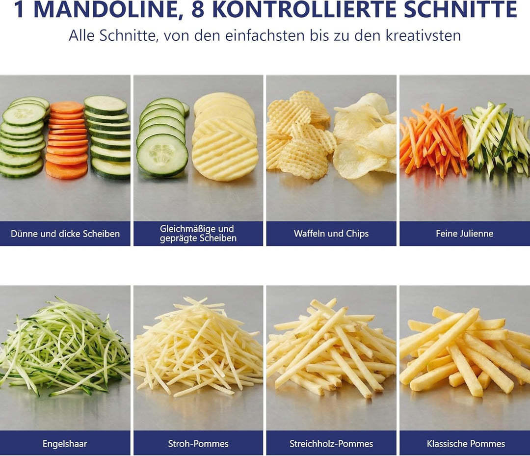 Louis Tellier - Mandoline mit Schlitten - Edelstahl - Professionelle Qualität - Kamm 3/10mm - 25 x 1