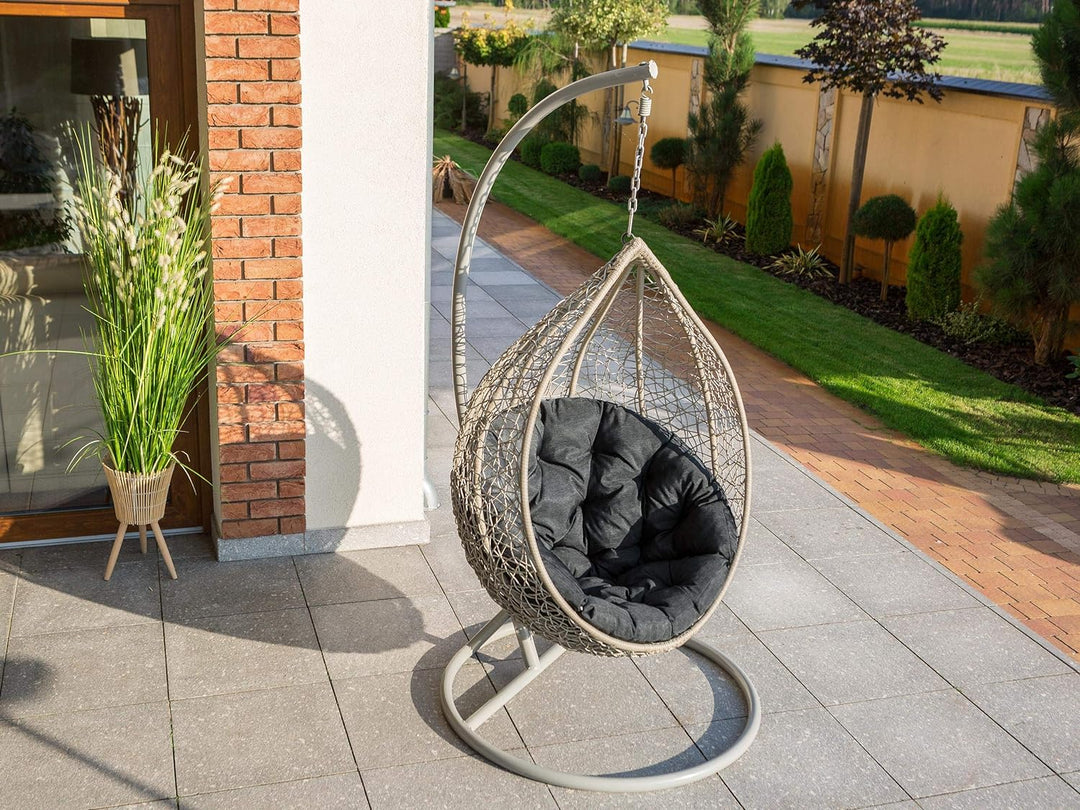 Bjird Hängesessel Kissen, Polster, Auflage für Polyrattan & Rattan Hängeschaukel, Sitzauflage für Hä