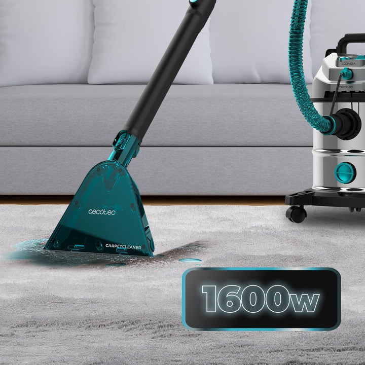 Cecotec Staubsauger für Feststoffe, Flüssigkeiten, Polster und Teppiche mit Kabel Conga CarpetClean