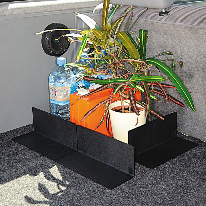 Lescars Kofferraum Organizer: Auto-Kofferraum-Teiler für Pkw, Van, Kombi u.v.m. (Trenner, Gepäckfixi