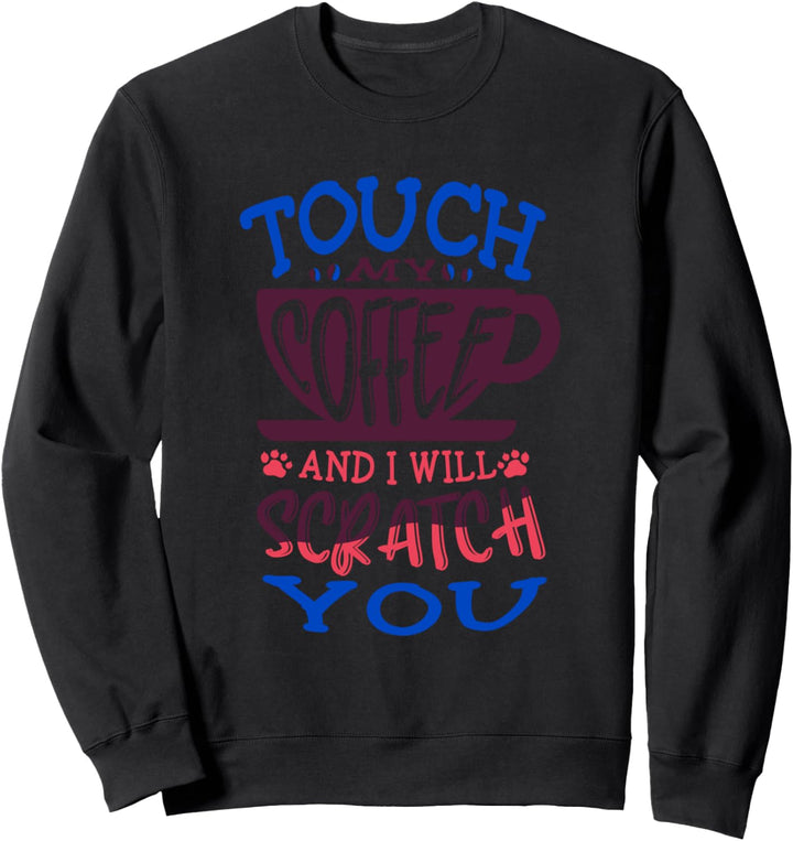 Niedliche Katze Kaffee Koffein Kitty Sweatshirt