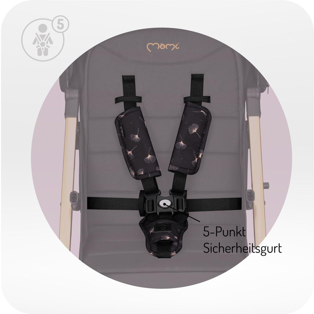 MoMi ESTELLE DAKAR Kinderwagen ab 6. Monat (bis 22 kg), klappbarer Buggy mit 5-Punkt-Sicherheitsgurt