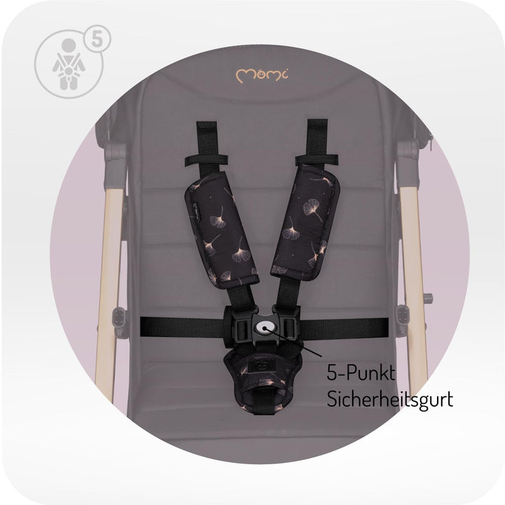 MoMi ESTELLE DAKAR Kinderwagen ab 6. Monat (bis 22 kg), klappbarer Buggy mit 5-Punkt-Sicherheitsgurt