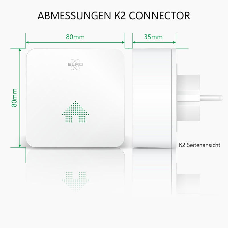 ELRO Connects SF500S Rauchmelder Kit - Komplettes Set K2 Connector + 3X Funk Rauchmelder Kit - Warnt
