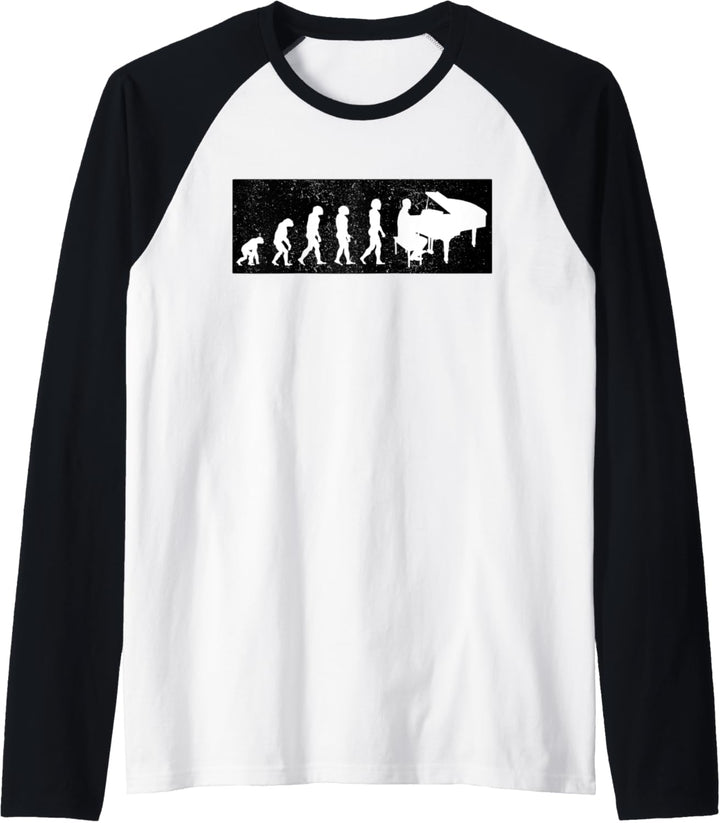 Evolution Klaviermusiker Musik Raglan