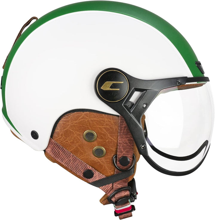 CGM Unisex – Erwachsene EBI skihelm, Weiss Grün Rot Matt, L (59cm)