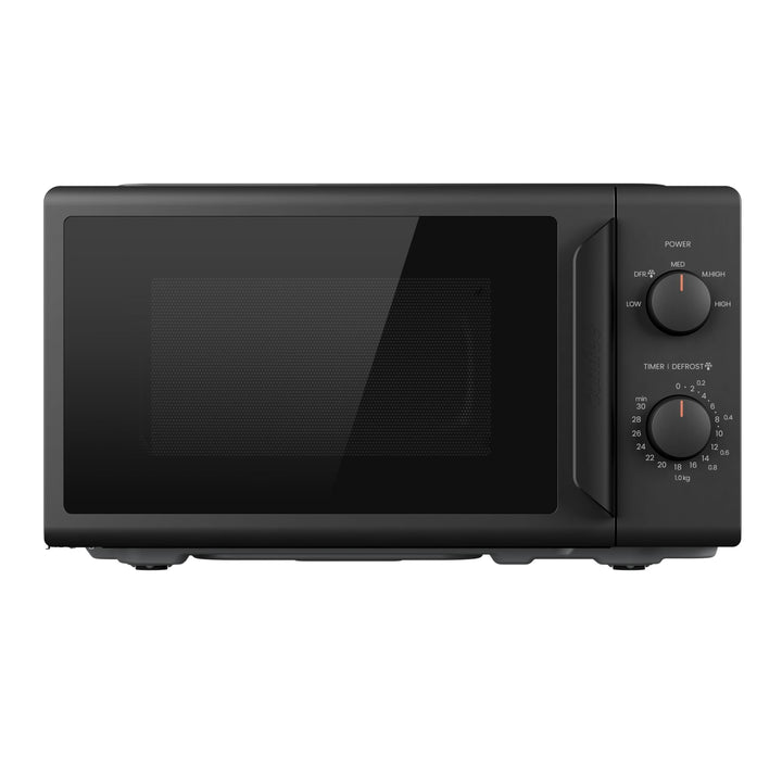 Comfee CMO-MP012ND(BK) Mikrowelle, 20L kompakt in Schwarz, 700W Mikrowelle klein mit 5 Leistungsstuf