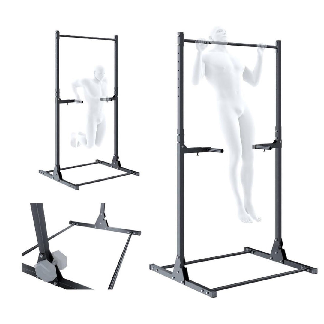 Klimmzugstange Dipstation Verstellbar Kraftstation Training Freistehend bis 320 kg Davski