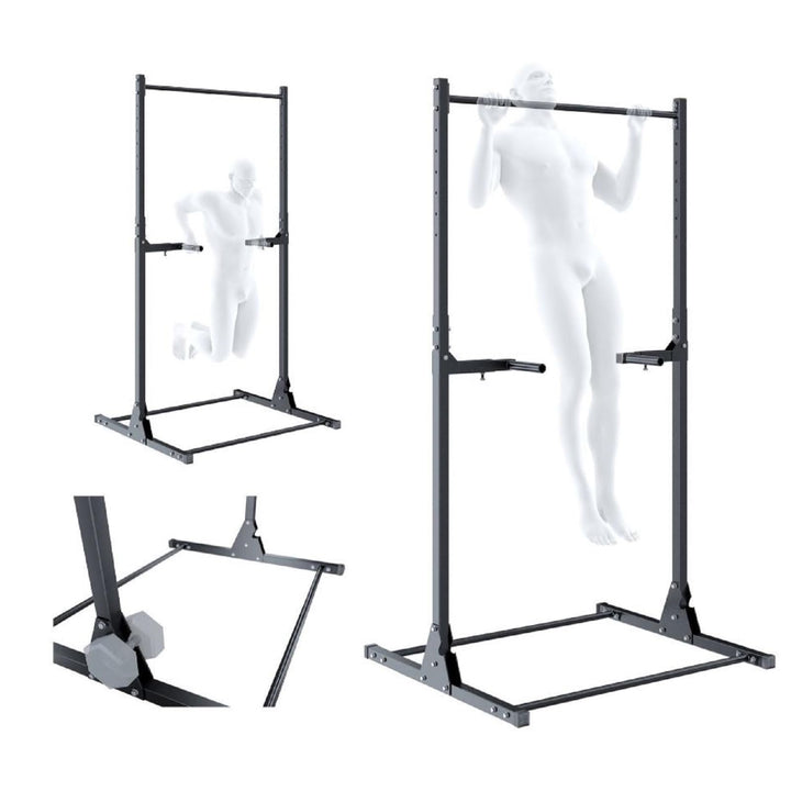 Klimmzugstange Dipstation Verstellbar Kraftstation Training Freistehend bis 320 kg Davski