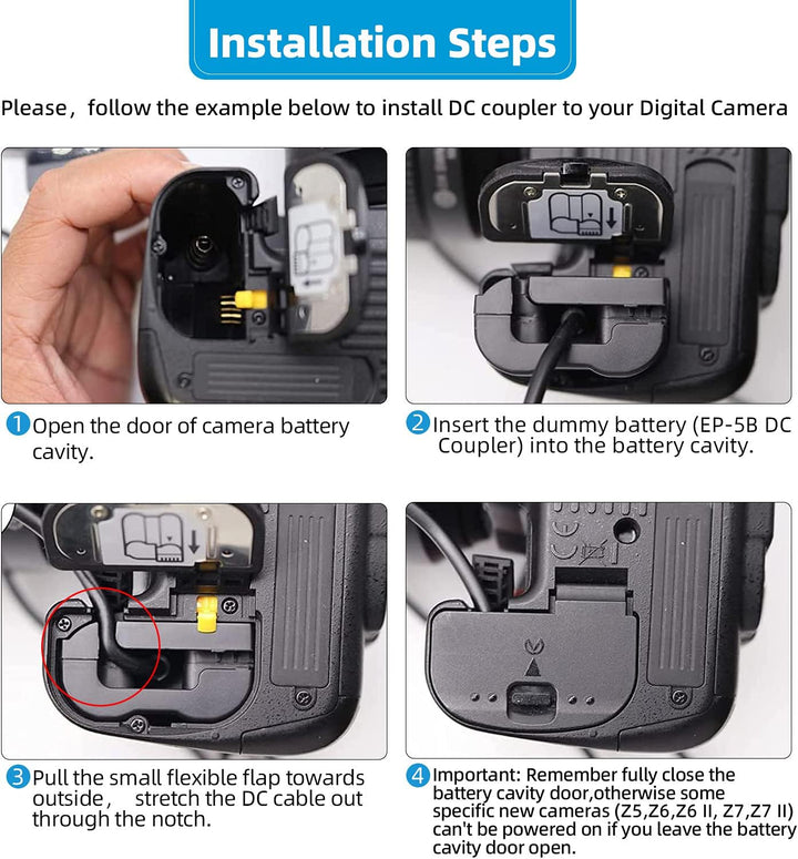 Glorich EH-5 Plus EP-5B Ersatz für AC-Adapter für Nikon 1 V1, D500, D600, D610, D750, D800, D810, D7