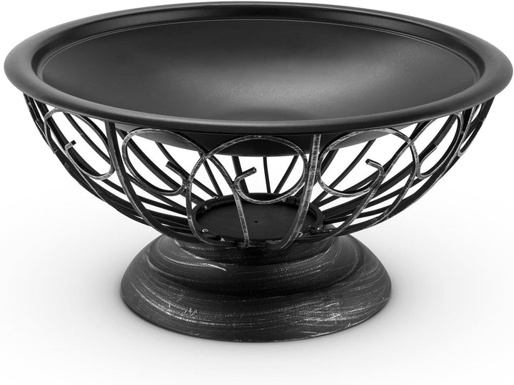 Blumfeldt 2-in-1 Feuerschale - Feuerkorb, Terassenofen, Gartengrill, Gitternetz für Funkenschutz, br