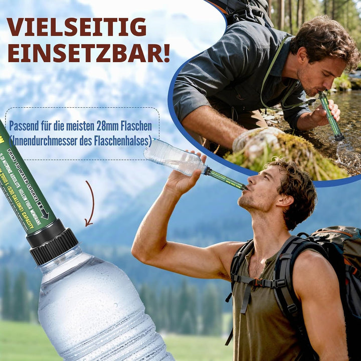 Wasserfilter Outdoor 2000L Mini Tragbarer Camping Wasseraufbereitung Entfernt 99.99% Bakterien Filte