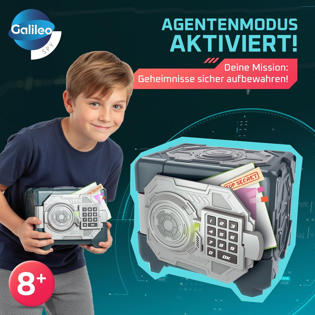 Galileo Spy Digitaler Tresor - Safe mit Alarm & Warnleuchte für Junge Agenten & Spione - Spielzeug f