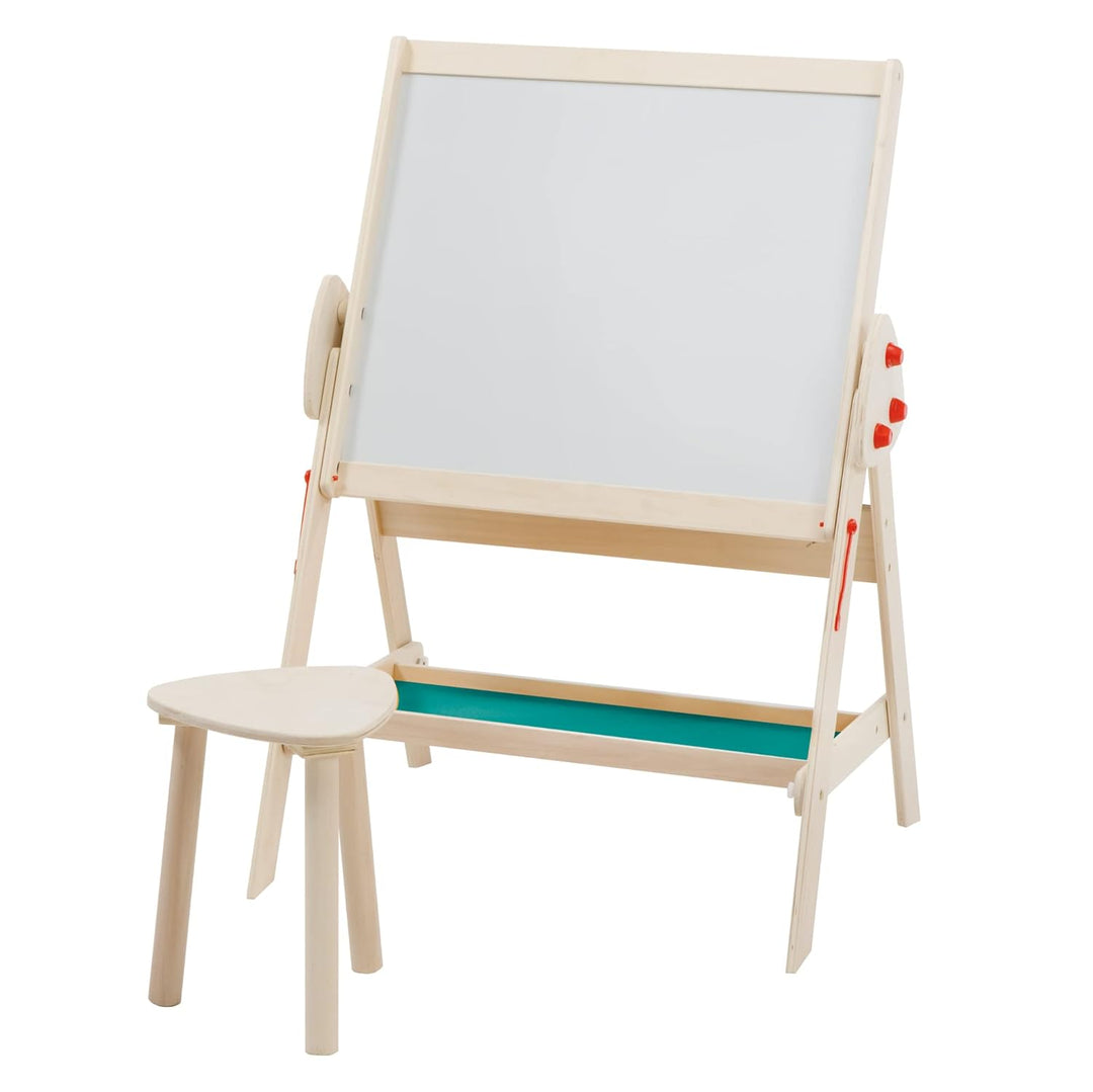 roba Tafel & Kinder-Sitz-Set, Kindertafel wandelbar zu Tisch-Stuhl-Set, Schreibtafel, Holz natur Sta