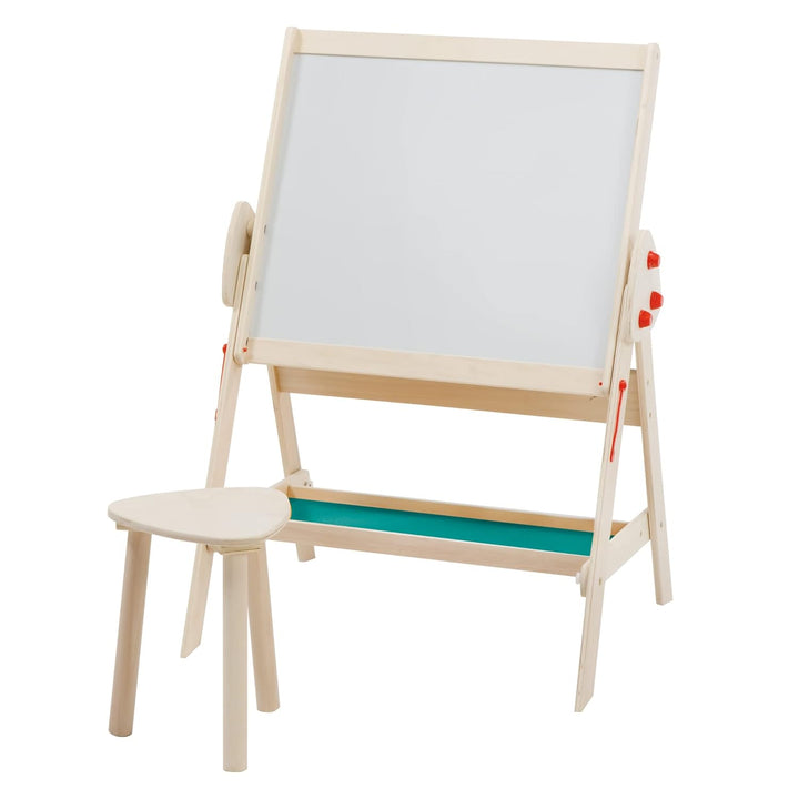 roba Tafel & Kinder-Sitz-Set, Kindertafel wandelbar zu Tisch-Stuhl-Set, Schreibtafel, Holz natur Sta