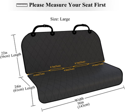 VIVAGLORY Hundesitzbezüge, Rücksitzbezug für Hunde Haustierbankschoner mit Rutschfester Unterseite,